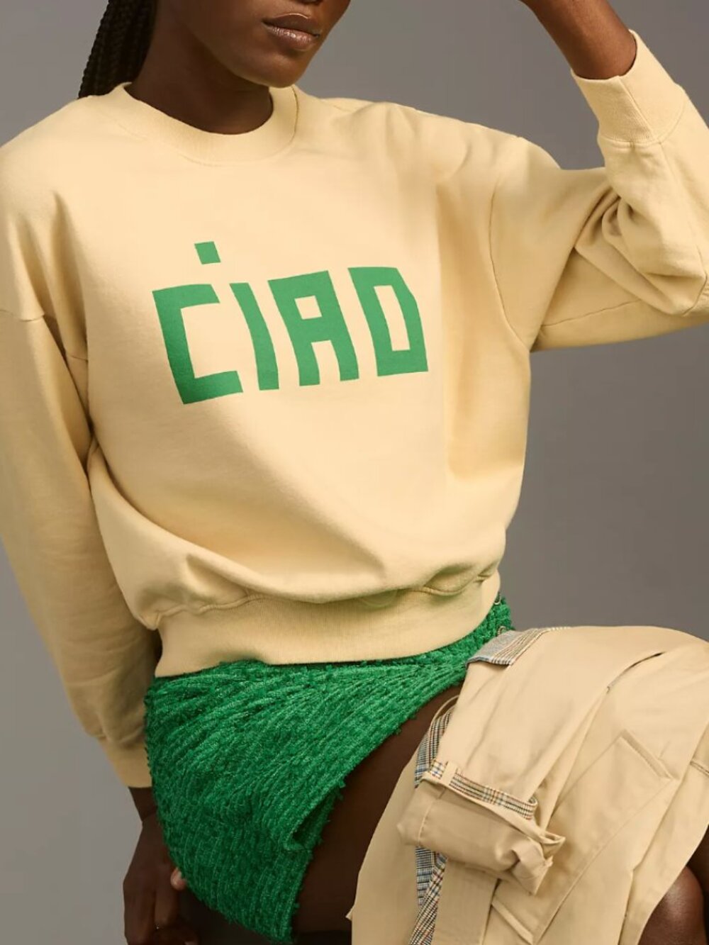 CLARE V Ciao Sweatshirt Size Medium
